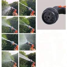 1入組家用灌溉噴霧高壓花園及草坪水槍套裝，用於園藝澆水及灌溉噴霧，多功能花園噴水槍，園藝工具，農業灌溉水槍，適用於蔬菜，洗車噴嘴，德國風格灌溉槍，高壓洗車槍，花園水管噴嘴，家用噴水槍頭 - 均碼 - 查看 5