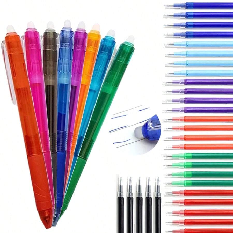 0.5mm Erasable Gel Pen Set, Ink Can Be Erased, Suitable For Students