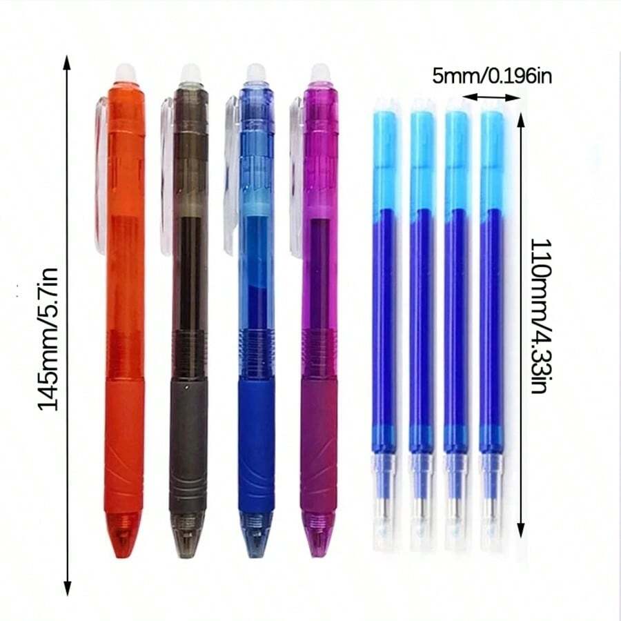 0.5mm Erasable Gel Pen Set, Ink Can Be Erased, Suitable For Students