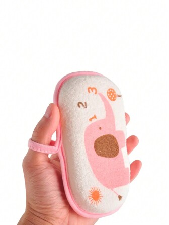 1 pièce Éponge de bain bébé, gant de bain avec motif dessin animé, accessoires de bain pour nouveau-nés, couleur aléatoire