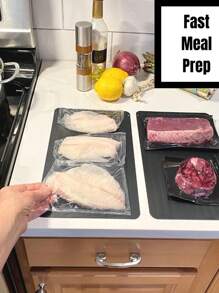 1入組肉類解凍盤，快速解凍牛肉、羊肉、魚等肉品，保持食物新鮮，家庭廚房必備。