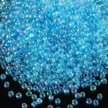 600 peças de Contas de Semente Coloridas e Folheadas Transparentes de Vidro de 3mm Materiais para Fazer Jóias Artesanais Para Pulseiras, Colares, Brincos, Bordados, Franjas, Roupas, Acessórios Para Fazer Jóias Femininas