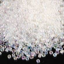600 peças de Contas de Semente Coloridas e Folheadas Transparentes de Vidro de 3mm Materiais para Fazer Jóias Artesanais Para Pulseiras, Colares, Brincos, Bordados, Franjas, Roupas, Acessórios Para Fazer Jóias Femininas
