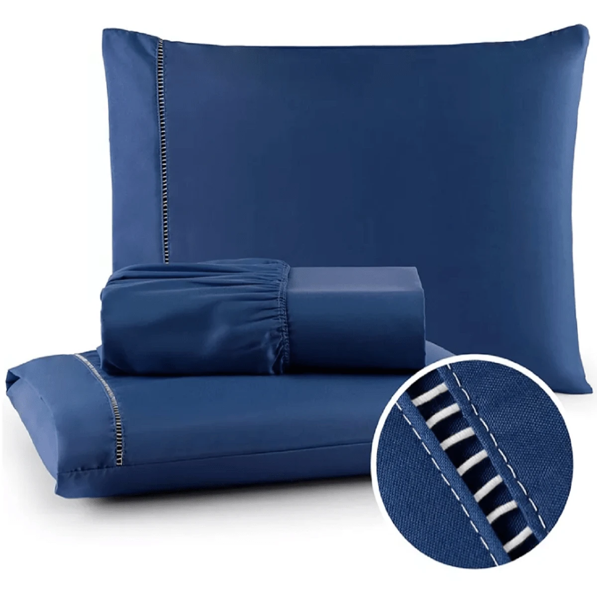 Sheet Sets With Pillowcases - 藍色 - 查看 1