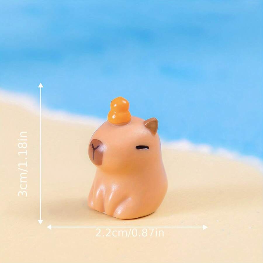4pcs Miniature Capybara Figurines, Mini Capybara Resin Figurines