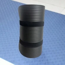 1.5厘米額外加厚瑜伽墊,防滑泡棉瑜伽墊,適用於健身crossfit普拉提運動板墊墊子,健身房器材 - 黑色 - 查看 1