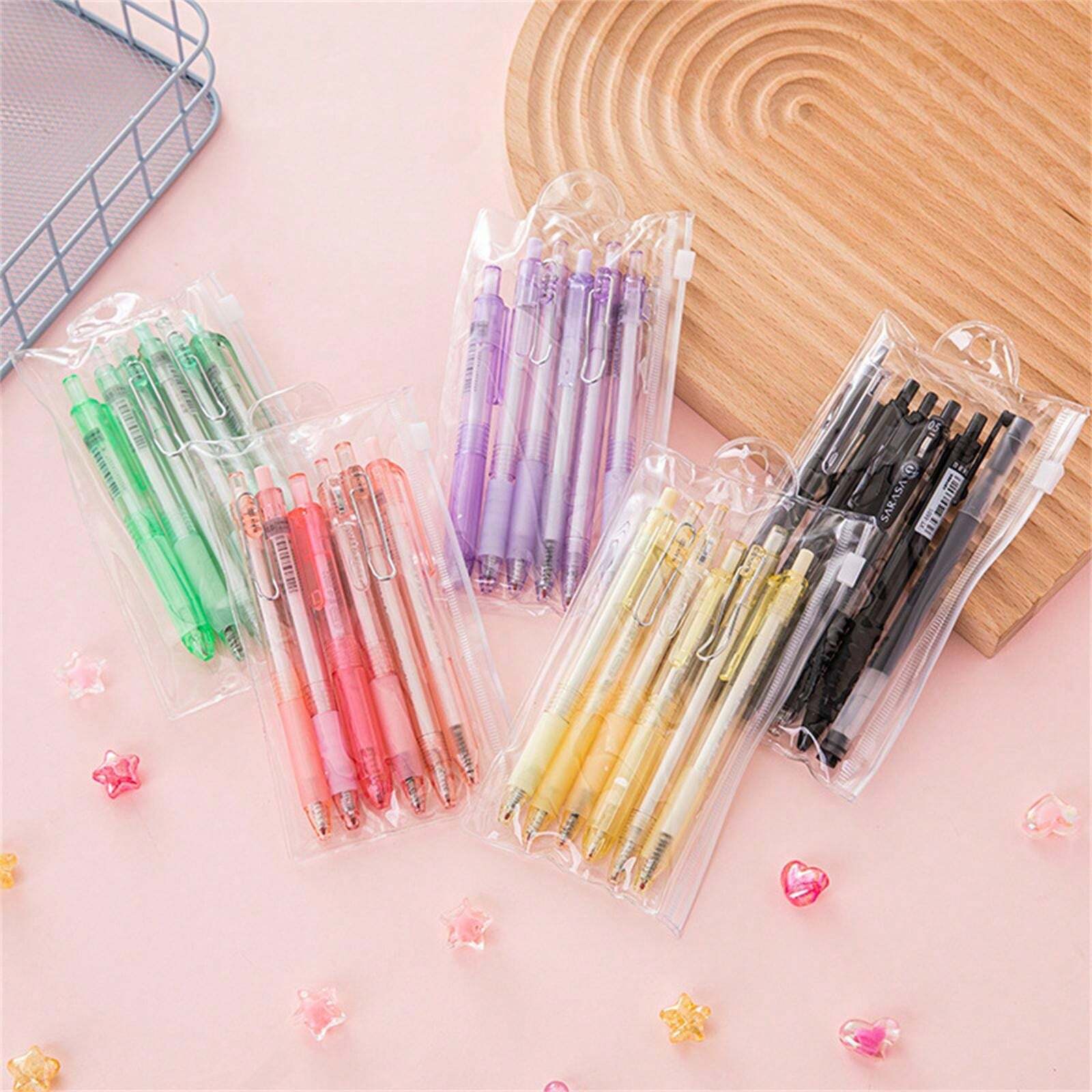 Sack Pen 6-Pack Bag Set Of Student Practice Test Pens, ST Pen Tips, Office Black ...