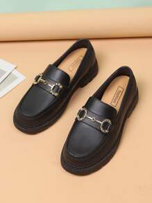 新款青少年夏季英倫風鞋，帶條扣設計，柔軟防滑，適用於戶外活動和海灘假期 - 黑色 - 查看 1