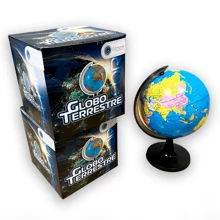 Globo Terrestre Giratório De Mesa Mapa Mundi Escolar 23 Cm
