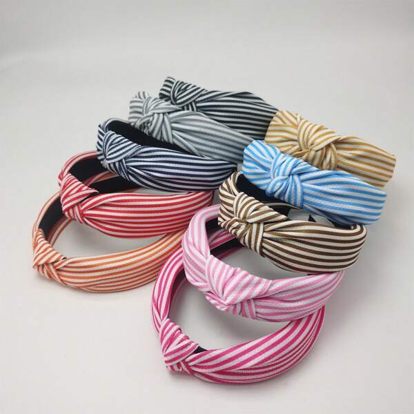 1pc Women Rainbow Stripe Vintage Headband Fashionable Hair Hoop For Holiday And Daily Wear,Hairband,Hair Hoop,Hair Accessories Headbands