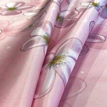 Bộ 3 ga trải giường bằng lụa mát lạnh (Váy ngủ * 1 + Vỏ chăn * 2) Không lạnh cho giấc ngủ khỏa thân, thiết kế in họa tiết, vải lụa lạnh thoải mái và thoáng khí, có thể gập lại, nhuộm phản ứng, thích hợp cho mọi mùa, thích hợp cho phòng ngủ, Ký túc xá, Sử dụng tại nhà. - Hồng - Xem 9