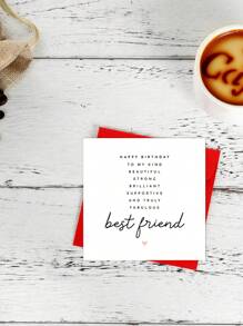 Happy Birthday To My Cutest, Smartest, And Most Beautiful Friend - Red - View 10