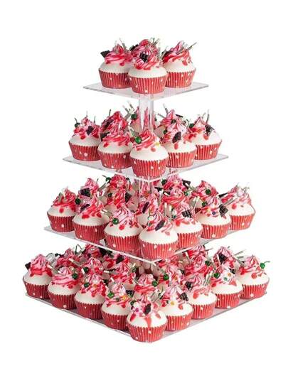 1pc Cake Stand With Holes For Displaying Cakes/Desserts/Donuts For Wedding, Baby Shower Party Can Be Self-Lighted,Kitchen,Christmas Gift