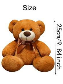 Molutian Christmas Decoration 25cm/9.84in Bear Plush Toy Comfortable Hugable Bear Plush Toy 3 Colors - Anime Style Multi-Occasion Gift Room Decor Birthday Party Gift Romantic New Year Gift Valentine's Day Gift For Family And Friends,Home Decoration