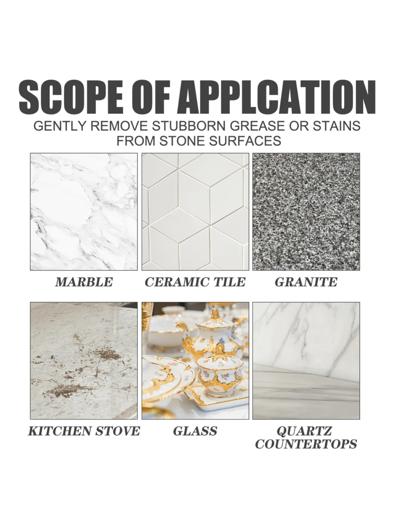 Jaysuing Stone Cleaning Powder For Removing Stains From Marble, Ceramic