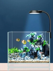 1 pieza Luz LED blanca con enchufe USB para acuario, brillante y transparente, clip para plantas de acuario y tanques de peces - Negro - Ver 1
