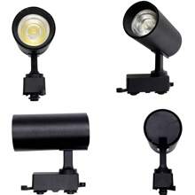 kit Trilho Eletrificado 1m + 4 spots 7w Preto LUZ Amarelo 3000k - Branco Quente - Visão 3