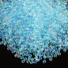 600 peças de Contas de Semente Coloridas e Folheadas Transparentes de Vidro de 3mm Materiais para Fazer Jóias Artesanais Para Pulseiras, Colares, Brincos, Bordados, Franjas, Roupas, Acessórios Para Fazer Jóias Femininas