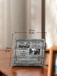 1入組個性化追憶寵物項圈，搭配寵物照片，訂製宠物姓名标志，個性化追憶立框，個性化追憶寵物項圈懸掛框架，個性化木製追憶寵物項圈支架，適用於家居裝飾、寵物悼念禮品、悼念禮物，為失去的狗狗設計的狗狗追憶立框，適用於臥室/辦公桌/家庭/客廳，適用於週年紀念禮物、畢業禮物、母親節禮物、父親節禮物、生日禮物、最好的朋友禮物、婚禮禮物、情人節禮物，是妻子/丈夫的理想禮物，是媽媽/爸爸的特殊禮物，是女友/男友的完美禮物