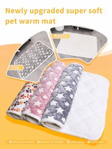 1PC Flannel Thickened Washable Pet Mat Bed Cushion, All Seansons Fluffy Pet Bed And Crate Mat, Breathable Soft And Cozy Pet Blanket For Cats And Dogs, Warm & Comfortable Bed Pad For Pets Indoor And Outdoor, Sit And Sleep Cushion Pet Supplies For Small Medium Large Cats, Small And Medium Dogs - Maroon - View 8