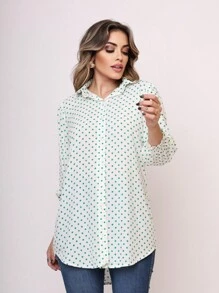 Women Blouses - 綠色 - 查看 1