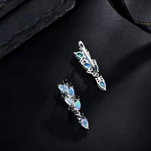 One Pair Of Shinning Opal Earrings Natural 2.5ct Gemstones Fine Jewelry For Women Nice Birthday Gift Holiday