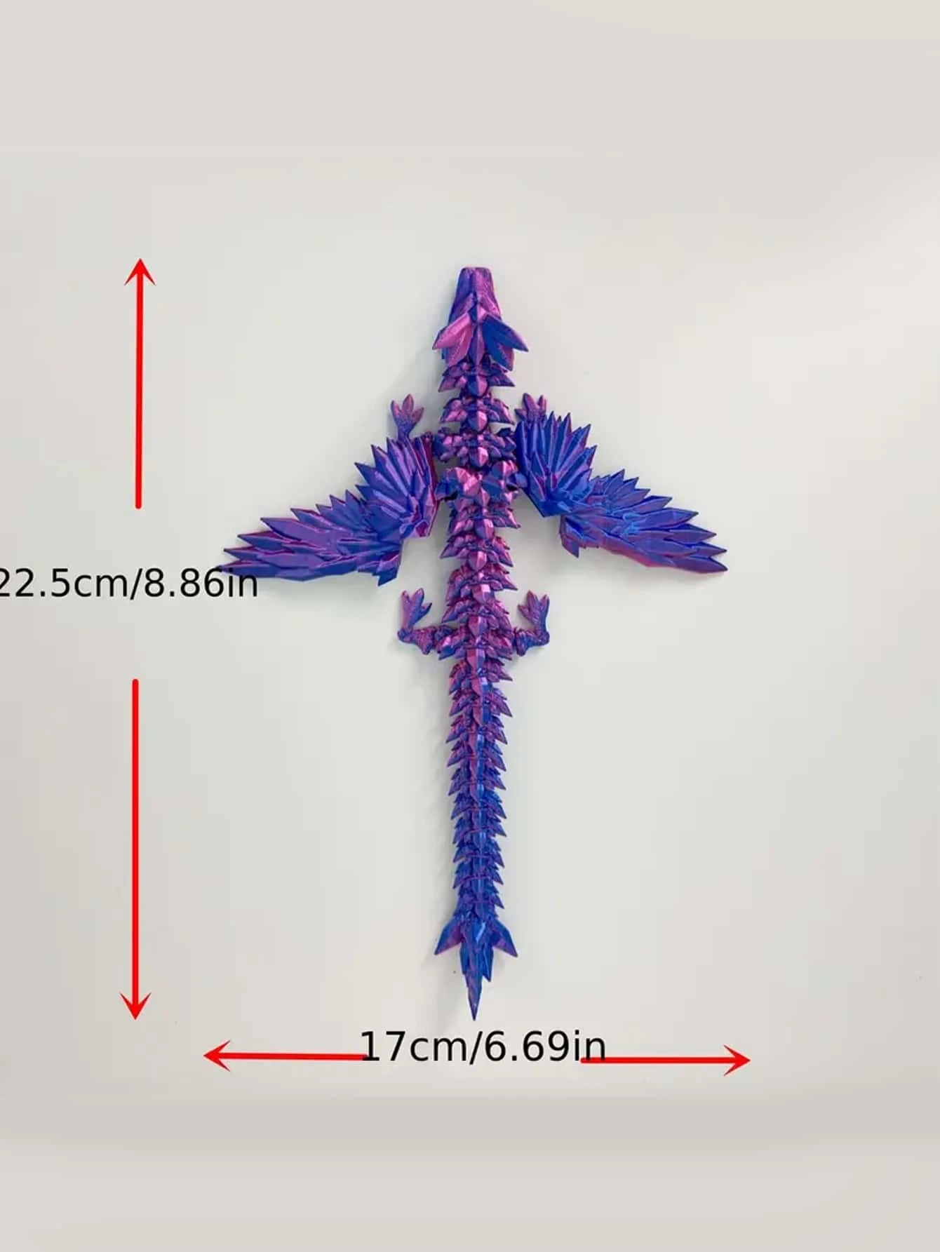 3D Printing Dragon Model Creative Toy Flying Dragon With Movable Wing ...