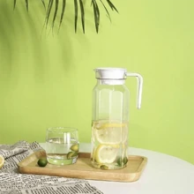 Commercial Cold Water Pitcher, Heat-Resistant Vertical Stripe Iced Tea Pitcher For Restaurant, Plastic Durable Duckbill Water Jug For Home Use - Brown - View 9