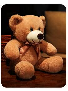 Molutian Christmas Decoration 25cm/9.84in Bear Plush Toy Comfortable Hugable Bear Plush Toy 3 Colors - Anime Style Multi-Occasion Gift Room Decor Birthday Party Gift Romantic New Year Gift Valentine's Day Gift For Family And Friends,Home Decoration