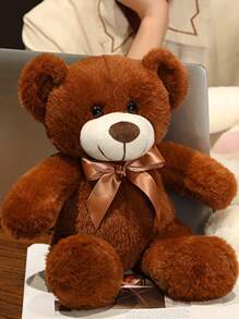 Molutian Christmas Decoration 25cm/9.84in Bear Plush Toy Comfortable Hugable Bear Plush Toy 3 Colors - Anime Style Multi-Occasion Gift Room Decor Birthday Party Gift Romantic New Year Gift Valentine's Day Gift For Family And Friends,Home Decoration