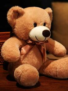 Molutian Christmas Decoration 25cm/9.84in Bear Plush Toy Comfortable Hugable Bear Plush Toy 3 Colors - Anime Style Multi-Occasion Gift Room Decor Birthday Party Gift Romantic New Year Gift Valentine's Day Gift For Family And Friends,Home Decoration