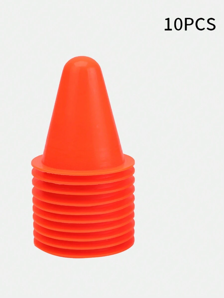 10pcs 8cm Training Markers For Football, Cone Markers For Training, Agility Field Markers Cone With Carry Bag- Roller Skating Cones