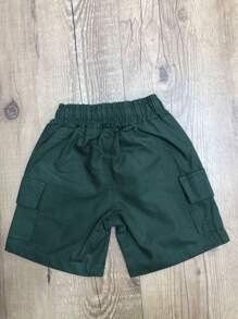 Young Boys Denim Shorts - Green - View 7