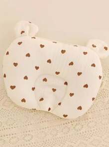 1pc Heart Shape Baby U-Shaped Pillow, Soft And Breathable, Anti-Flat Head Neck Support Pillow, All Seasons Sweat-Absorbent Pillow, Washable, 20*25cm Love Valentine - Bronze - View 3