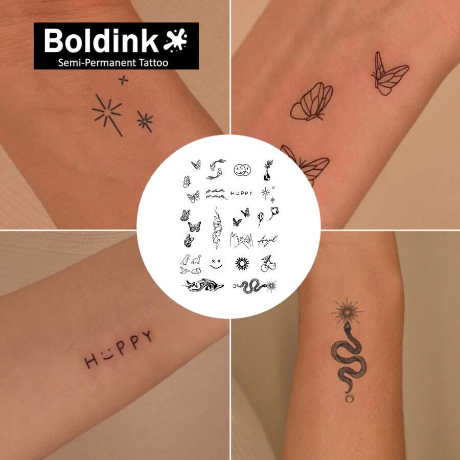 1 Kit Revolutionary Technology Tattoos, SemiPermanent Y2k Tattoos, KOI