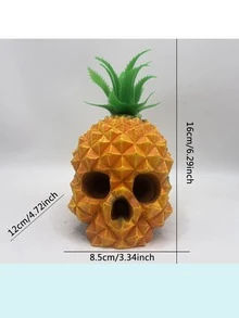 Una cabeza de calavera en forma de piña - Amarillo - Ver 3