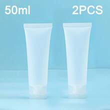 2/3pcs Empty Refillable Cosmetic Soft Tube Vial Bottles With Flip Cover Makeup Travel Sample Packing Storage Holder Container For Toothpaste Shampoo Facial Cleanser Body Lotion Home Bathroom Decor Fall Decor Back To School