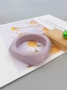 1 Pieza Brazalete De Acrílico Exagerado Con Patrón De Mármol De Estilo Europeo Y Americano Adecuado Para Usar Diariamente En Mujeres Y En Fiestas De Baile