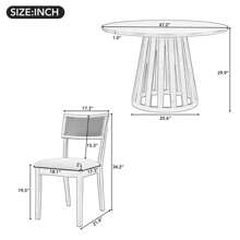 Nestfair 5-Piece Retro Dining Set With 4 Upholstered Chairs