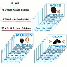 60pcs Prank Stickers - Falsetto Action Clap Activate Funny Prank Adult Label Sign Door Vending Machine - White - View 4