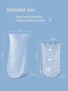 One Pair Of Height Increasing Insoles, Adjustable Height Comfortable Elastic Shoe Inserts