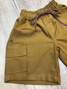Young Boys Denim Shorts - Rust Brown - View 4