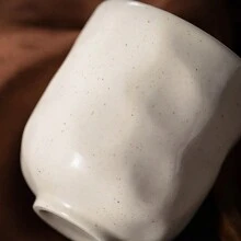 Taza de café de cerámica extra grande, taza grande de té de gran tamaño - Beis - Ver 5