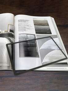 1入A5商務卡放大鏡，超薄閱讀工具，便攜式閱讀工具，透明PVC放大鏡，手持閱讀工具 - 透明 - 查看 8