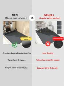 1 Peça Tapete Absorvente Super Absorvente Para Cozinha, Tapete Antiderrapante Para Escorrer Café e Pratos, Tapete de Secagem Rápida Para Banheiro, Tapete Para Louças