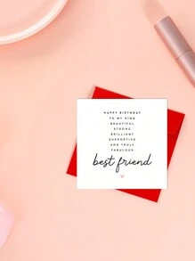 Happy Birthday To My Cutest, Smartest, And Most Beautiful Friend - Red - View 4