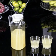 Jarra grande transparente de alta capacidad para agua fría/agua con hielo/té/jugo con resistencia a caídas y alta temperatura, para uso en el hogar o comercial - Marrón - Ver 6