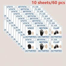 60pcs Prank Stickers - Falsetto Action Clap Activate Funny Prank Adult Label Sign Door Vending Machine - White - View 5