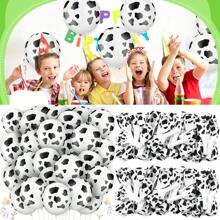 25/50pcs Cow Print Latex Balloon, Farmhouse Theme Birthday Decorations, Cowboy Party Supplies,