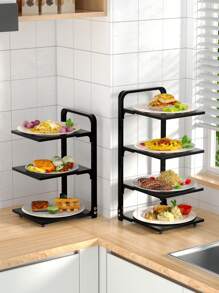 1 Set Adjustable Pot And Pan Organizer Rack For Cabinets - Space Saving Pot And Pan Organizer For Kitchen Storage And Organization